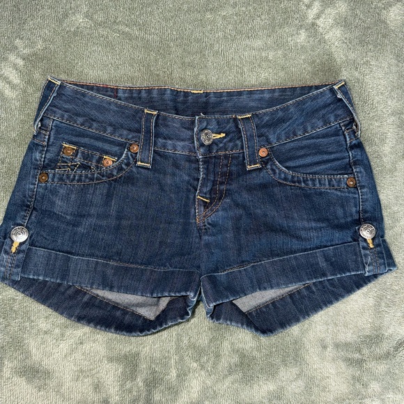 True Religion Pants - True Religion Dark Denim Shorts
